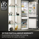 Haier HBW7518CTK 177cm 70/30 Integrated Total No Frost Fridge Freezer with Sliding Door Hinge White - C Rated White