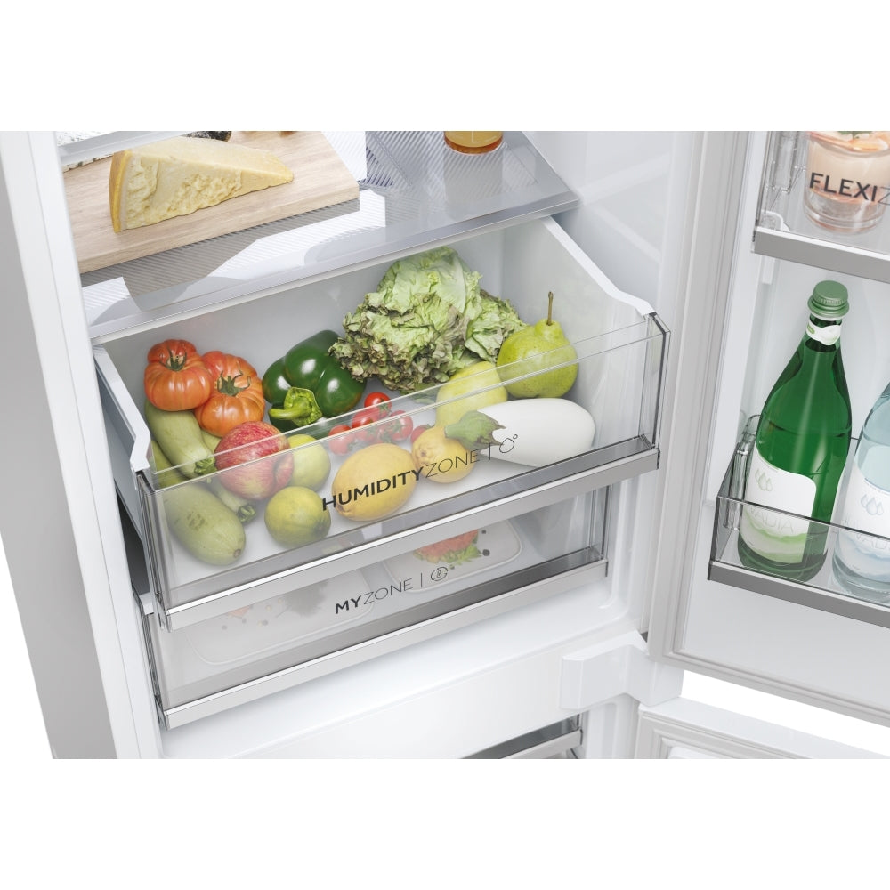 Haier HBW7518CTK 177cm 70/30 Integrated Total No Frost Fridge Freezer with Sliding Door Hinge White - C Rated White