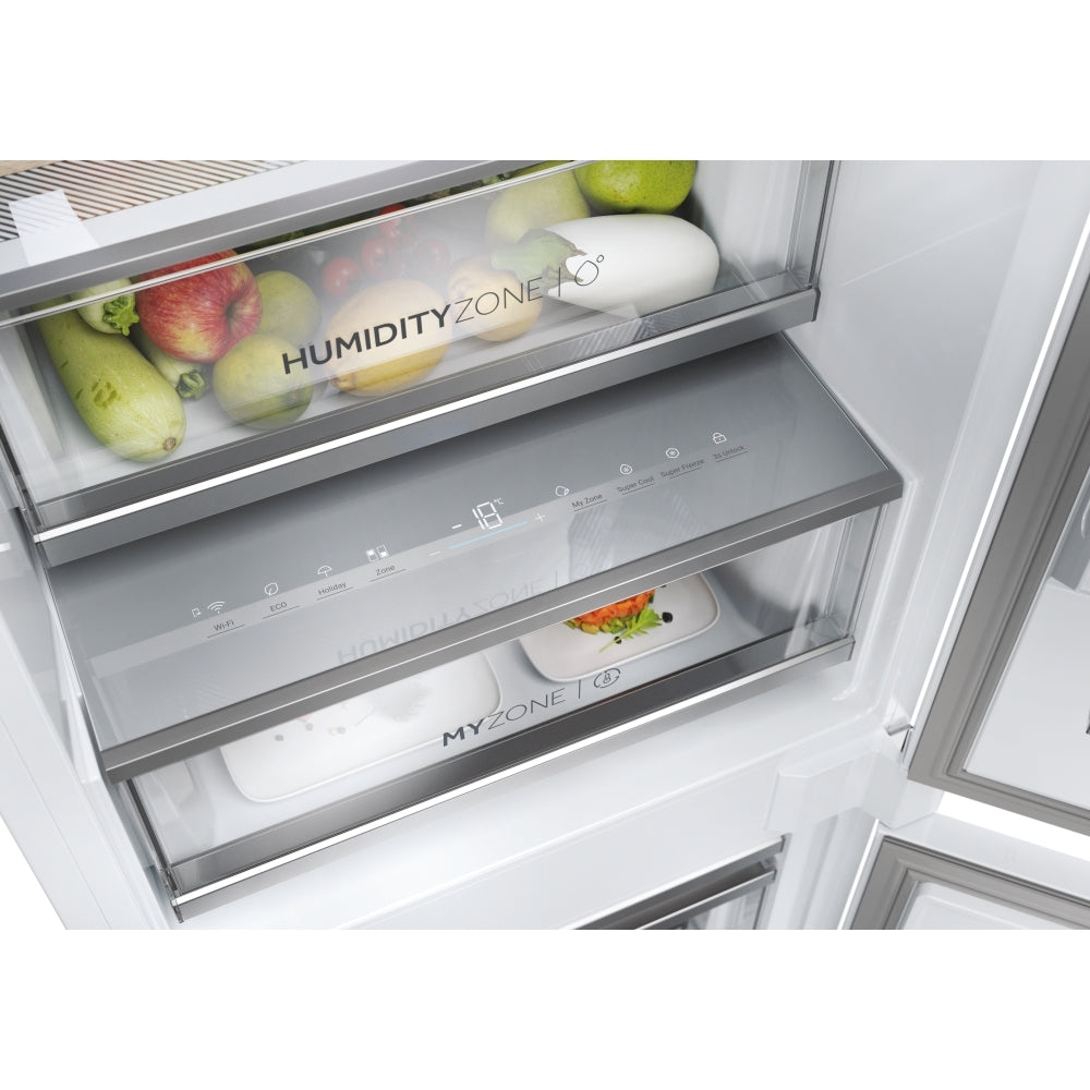 Haier HBW7518CTK 177cm 70/30 Integrated Total No Frost Fridge Freezer with Sliding Door Hinge White - C Rated White