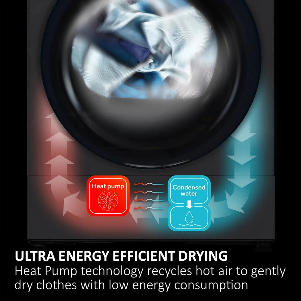 Haier HD80-D357U1 8kg Freestanding Heat Pump Tumble Dryer White - D Rated White