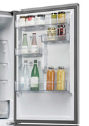 Haier HDPR3618DNPK 185cm High 60/40 Freestanding Frost Free Fridge Freezer - Stainless Steel Silver