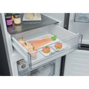 Haier HDPR3618DNPK 185cm High 60/40 Freestanding Frost Free Fridge Freezer - Stainless Steel Silver