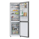 Haier HDPR3618DNPK 185cm High 60/40 Freestanding Frost Free Fridge Freezer - Stainless Steel Silver