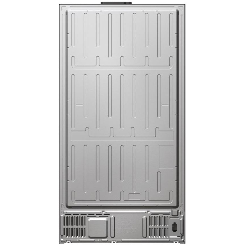 Haier HSR5918DNMP Frost Free Non-Plumbed American Fridge Freezer - Platinum Inox