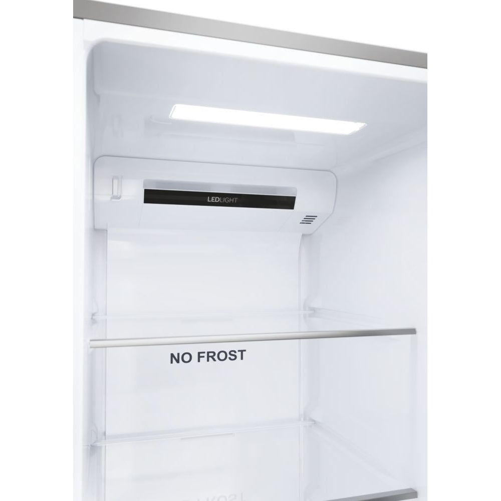 Haier HSR5918DNMP Frost Free Non-Plumbed American Fridge Freezer - Platinum Inox