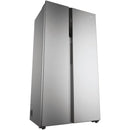 Haier HSR5918DNMP Frost Free Non-Plumbed American Fridge Freezer - Platinum Inox