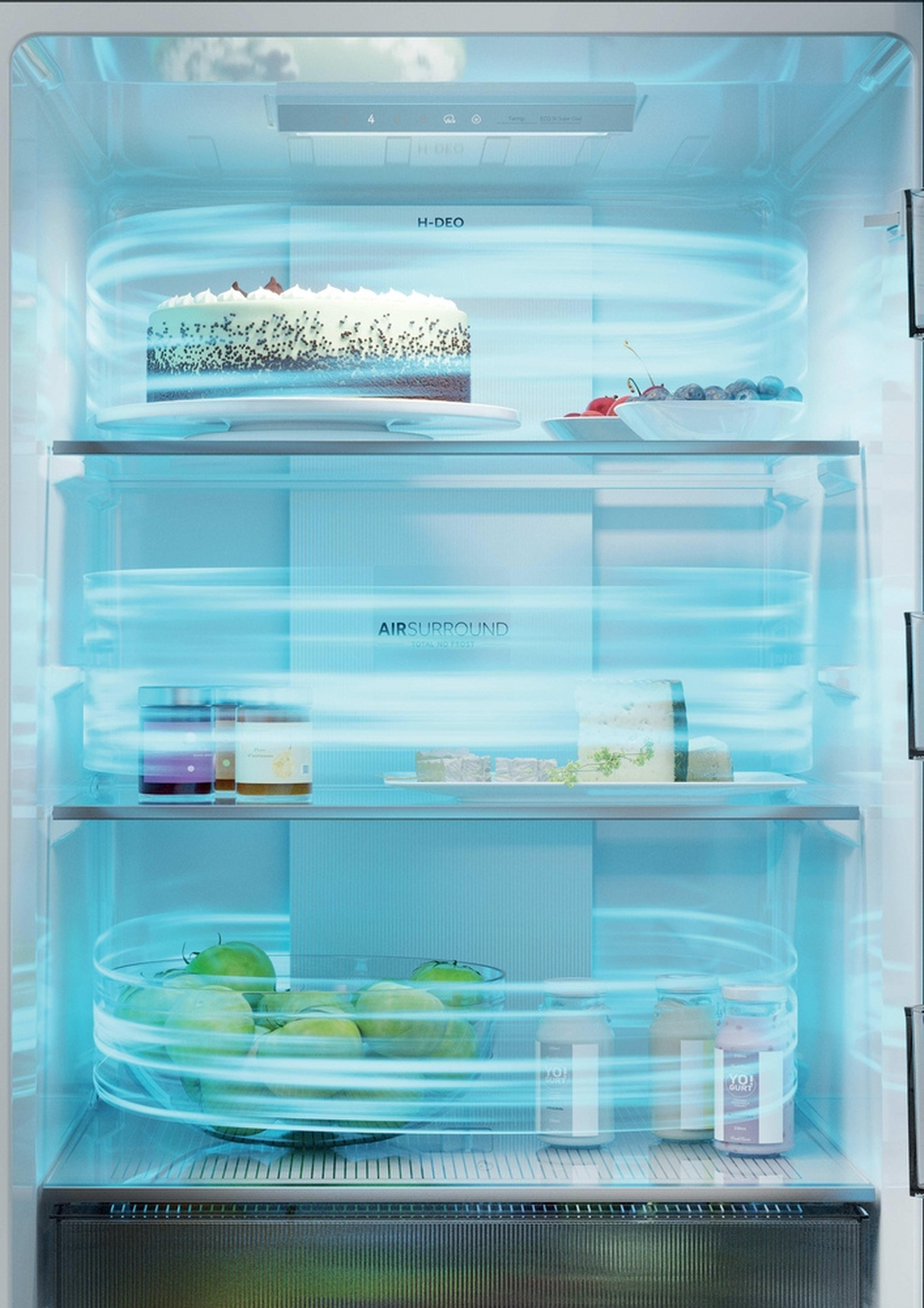 Haier HTR3518ENMTK 3D Series 3 60/40 Freestanding Frost Free Fridge Freezer Black Black