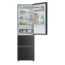 Haier HTR3518ENMTK 3D Series 3 60/40 Freestanding Frost Free Fridge Freezer Black Black