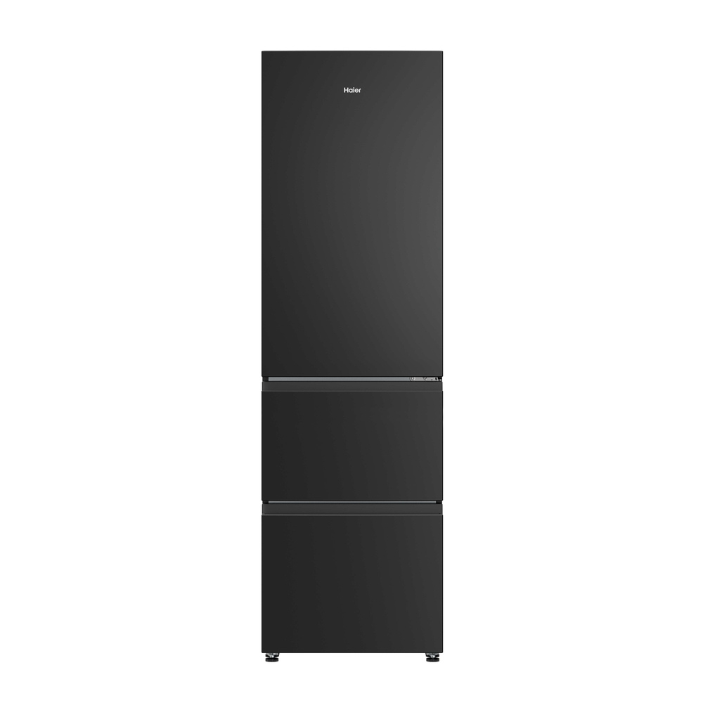 Haier HTR3518ENMTK 3D Series 3 60/40 Freestanding Frost Free Fridge Freezer Black Black