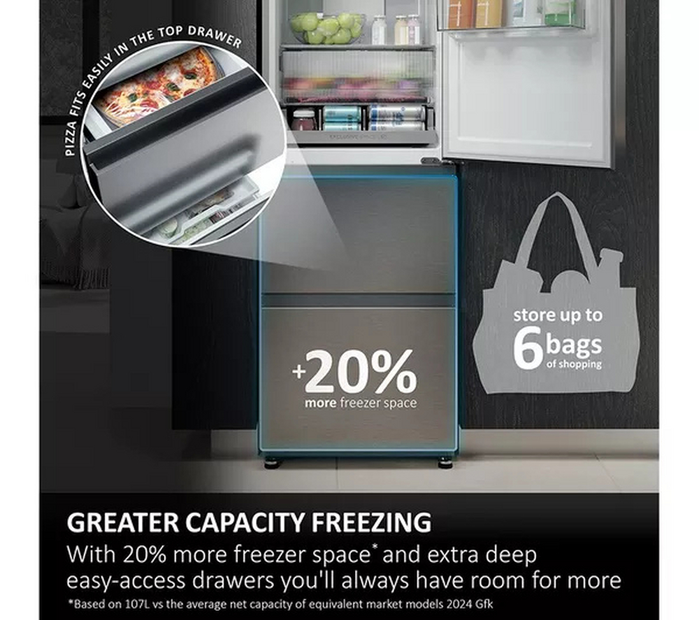 Haier HTR3518ENMWK 3D Series-3 60/40 Freestanding Total No Frost Fridge Freezer White White