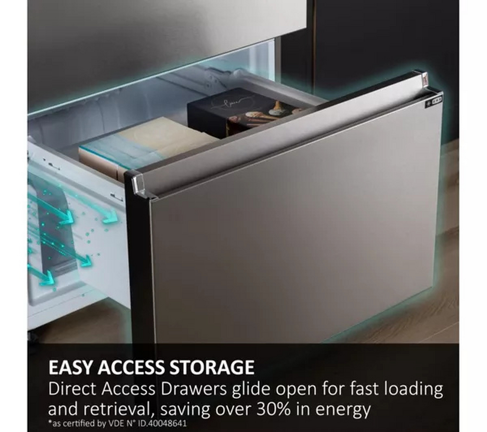 Haier HTR3518ENMWK 3D Series-3 60/40 Freestanding Total No Frost Fridge Freezer White White