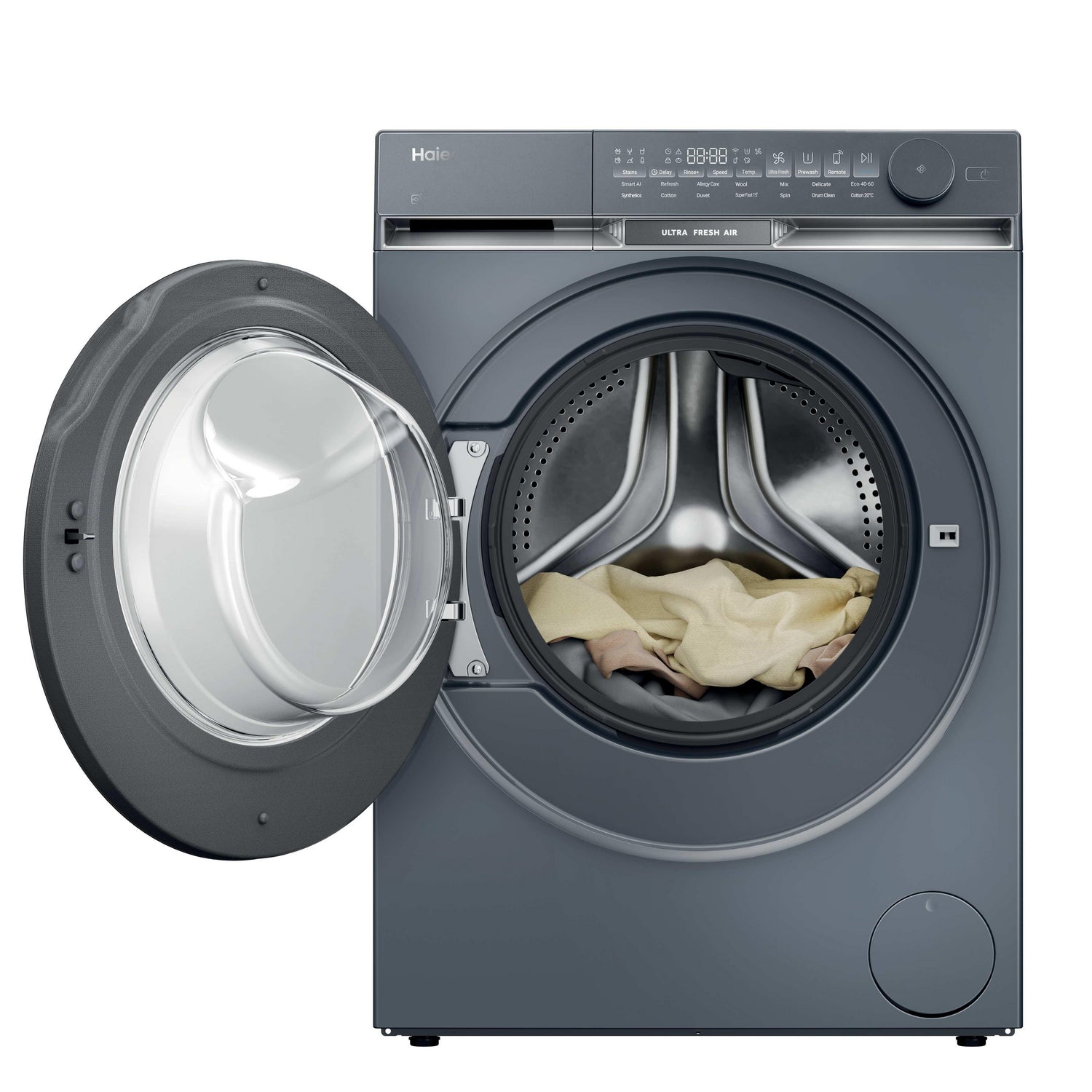 Haier HW100-B14387GUU 10kg 1400 Spin WiFi Freestanding Washing Machine Graphite - A Rated Graphite
