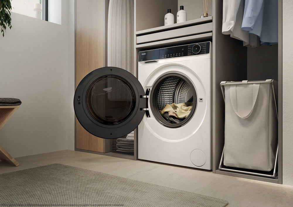 Haier HWD90BP14357TUUK Series 5 9kg+5kg 1400 Spin Freestanding Washer Dryer White