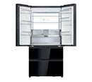 Haier Series 7 HFR79F19DFGB Total No Frost Freestanding American Fridge Freezer Black Glass