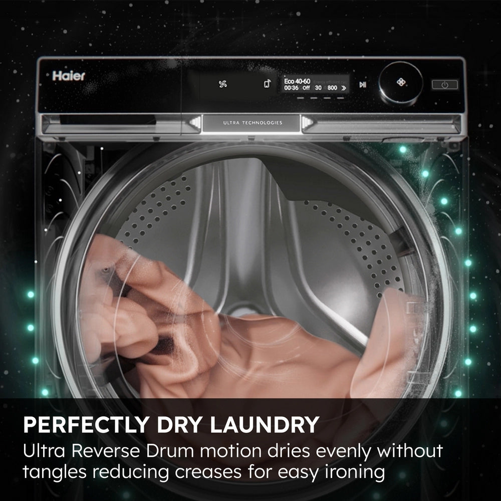 HAIER X Series 11 HD90-A3Q397U1 WiFi-enabled 9kg Heat Pump Tumble Dryer White - A+++ Rated White
