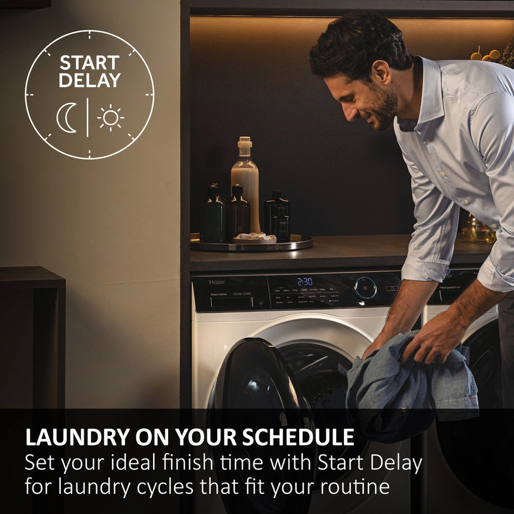 HAIER X Series 11 HD90-A3Q397U1 WiFi-enabled 9kg Heat Pump Tumble Dryer White - A+++ Rated White