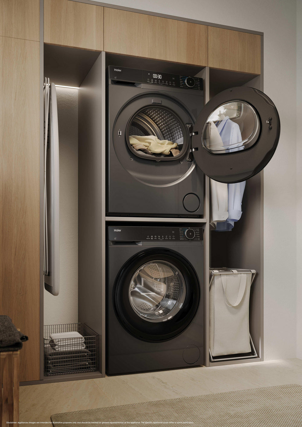 Haier X Series 5 HD90-D357U1G-UK 9kg WiFi Enabled Heat Pump Tumble Dryer Graphite