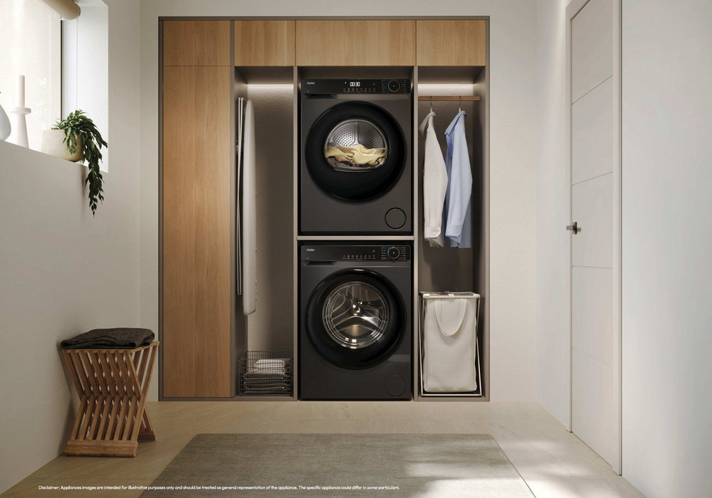 Haier X Series 5 HD90-D357U1G-UK 9kg WiFi Enabled Heat Pump Tumble Dryer Graphite