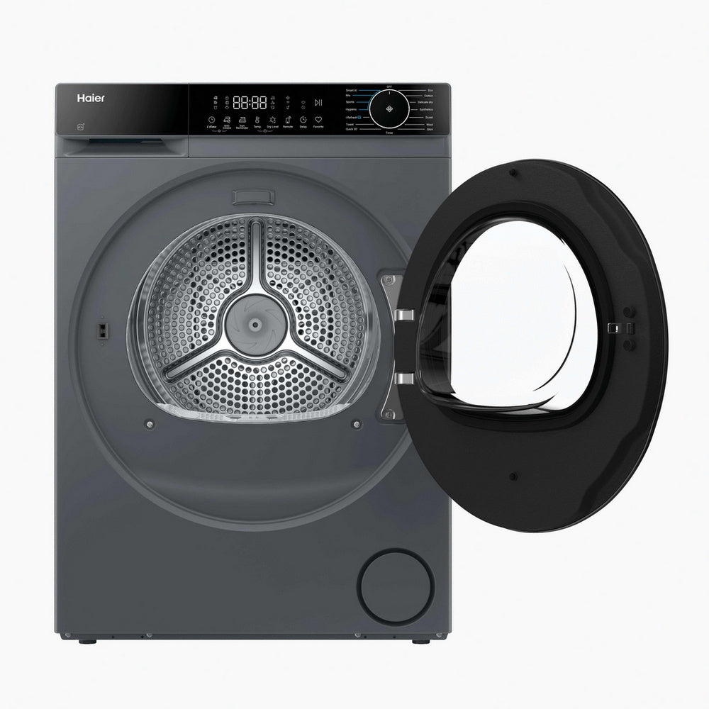 Haier X Series 5 HD90-D357U1G-UK 9kg WiFi Enabled Heat Pump Tumble Dryer Graphite