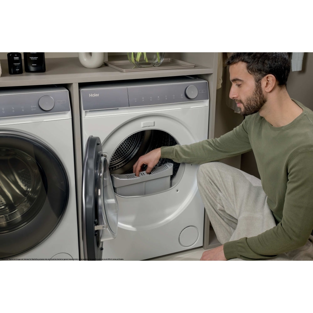 Haier X Series 7 HD100-C367U1-UK WiFi Connected 10Kg Heat Pump Tumble Dryer White - A++ Rated White