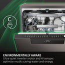 Haier XF 5C7M0W-80 I-Pro Shine Series 3 Freestanding Dishwasher 15 Place Settings White