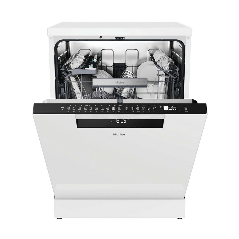 Haier XF 5C7M0W-80 I-Pro Shine Series 3 Freestanding Dishwasher 15 Place Settings White