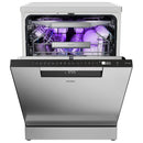 Haier XF 6B2M3BX-80 I-Pro Shine Series 5 Freestanding Dishwasher 16 Place Settings Silver
