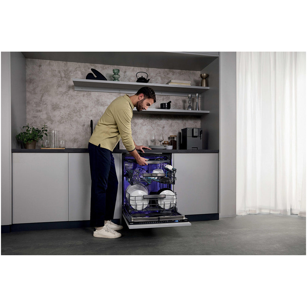 Haier XS 4A4M4BB-80 I-Pro Shine Series 6 Integrated Dishwasher 14 Place Settings