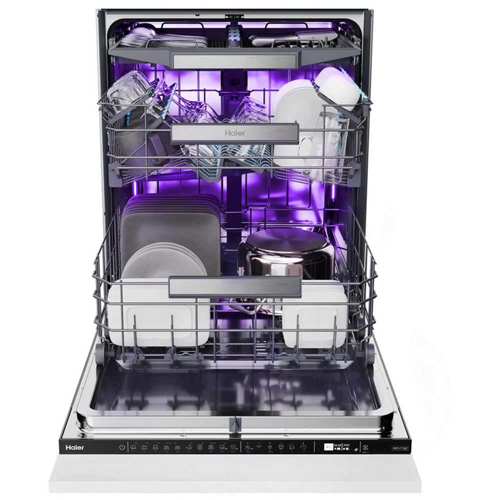 Haier XS 4A4M4BB-80 I-Pro Shine Series 6 Integrated Dishwasher 14 Place Settings