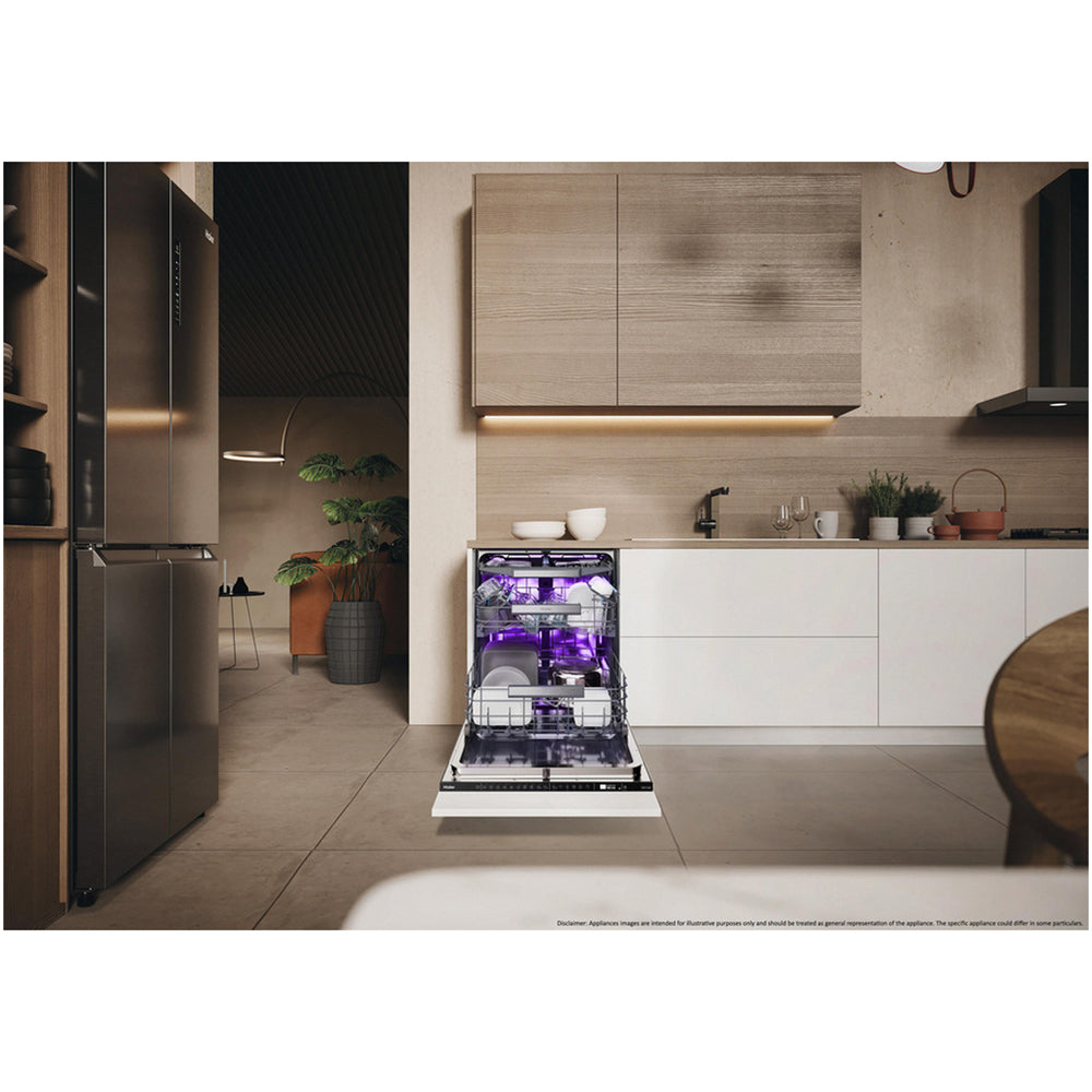 Haier XS 4A4M4BB-80 I-Pro Shine Series 6 Integrated Dishwasher 14 Place Settings