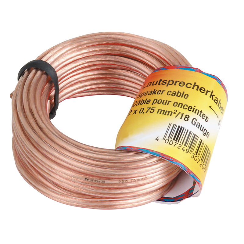 Hama Loudspeaker Cable 2x0.75 mm 20m transparent 00205266