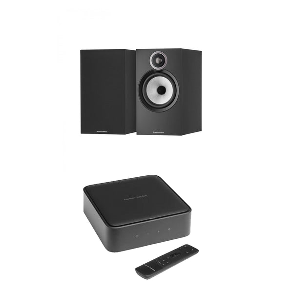 Harman Kardon Citation Amp with Bowers & Wilkins 606 S3 Bookshelf Speakers Package Black Black