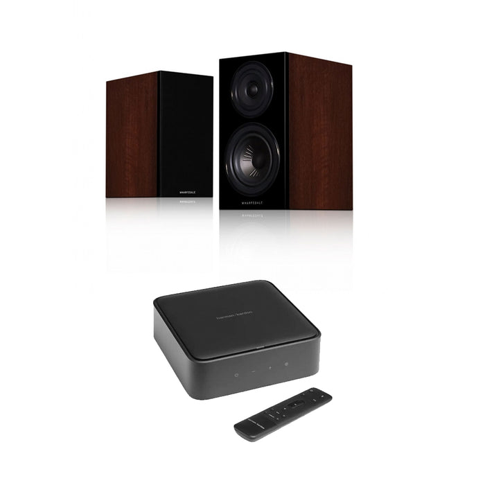 Harman Kardon Citation Amp with Wharfedale Diamond 12.1 Bookshelf Speakers Walnut Pearl Package Walnut Pearl