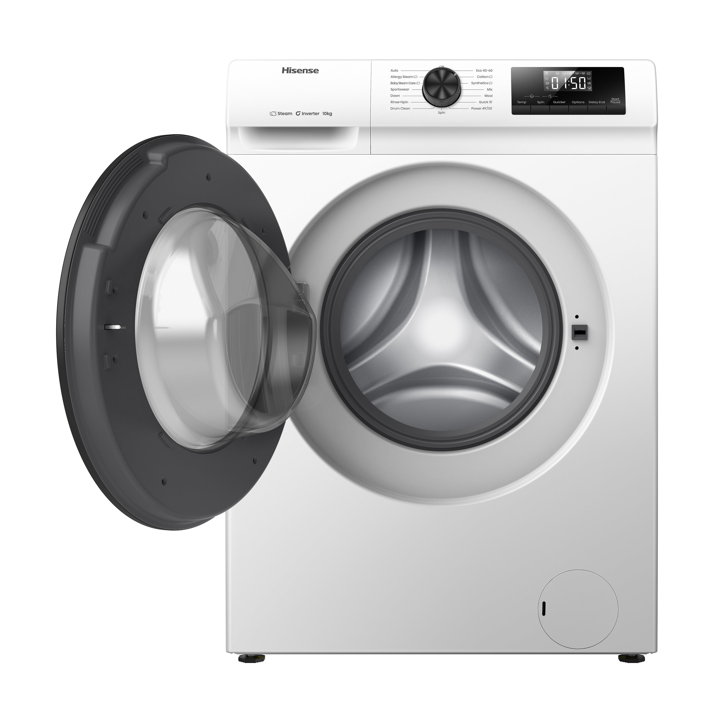 Hisense 1Q Series WF1Q1041BW 10kg 1400 Spin Front Load Washing Machine White - A Rated