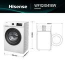 Hisense 1Q Series WF1Q1041BW 10kg 1400 Spin Front Load Washing Machine White - A Rated