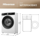 Hisense 3S Series WF3S9043BW3 9kg 1400 Spin WiFi-enabled Freestanding Washing Machine White