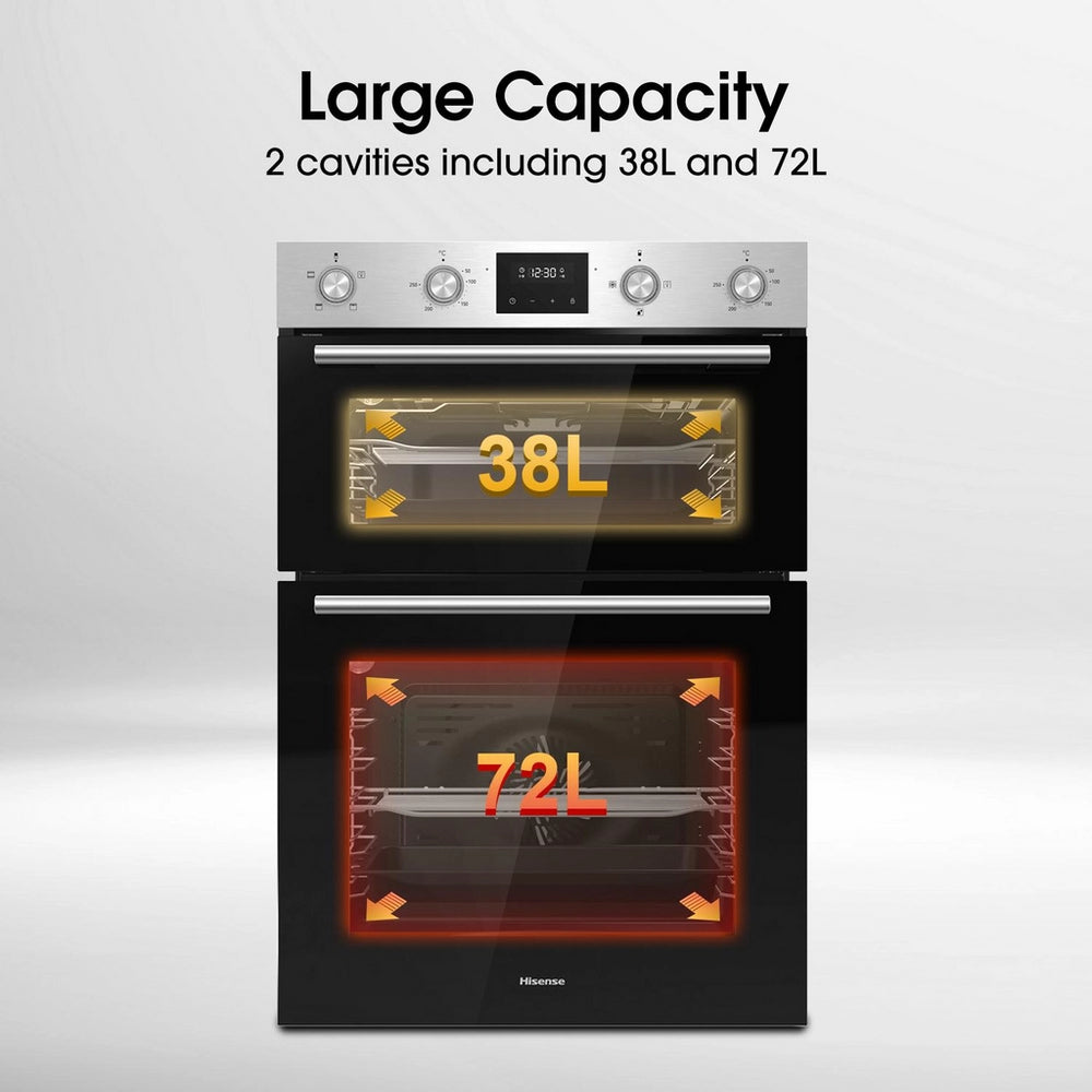 Hisense BID99222CXUK Built In Electric Double Oven Stainless Steel - A Rated