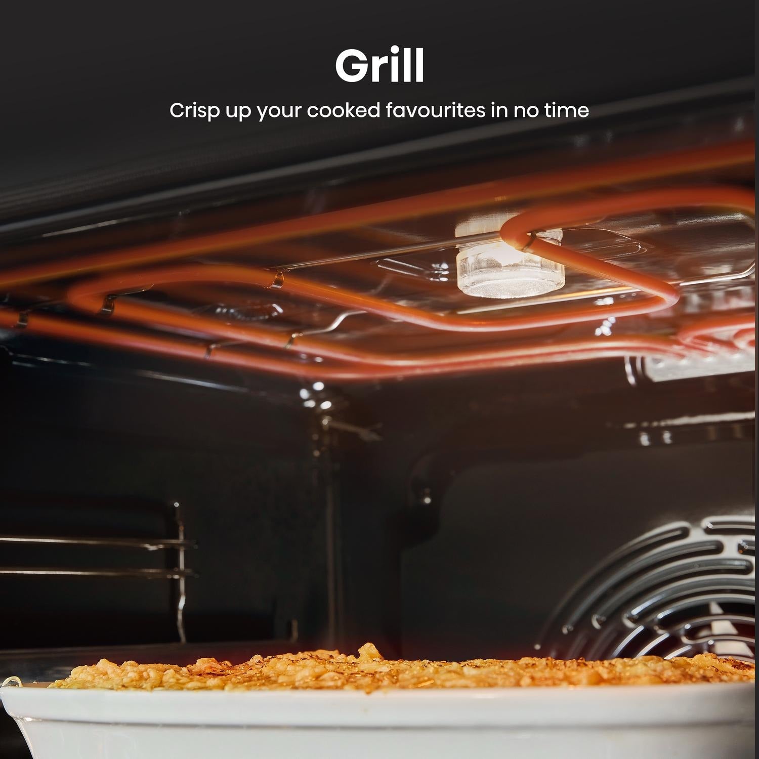 Hisense HDCEC5C10B 50cm Double Oven Electric Cooker with Ceramic Hob Black - A Rated Black