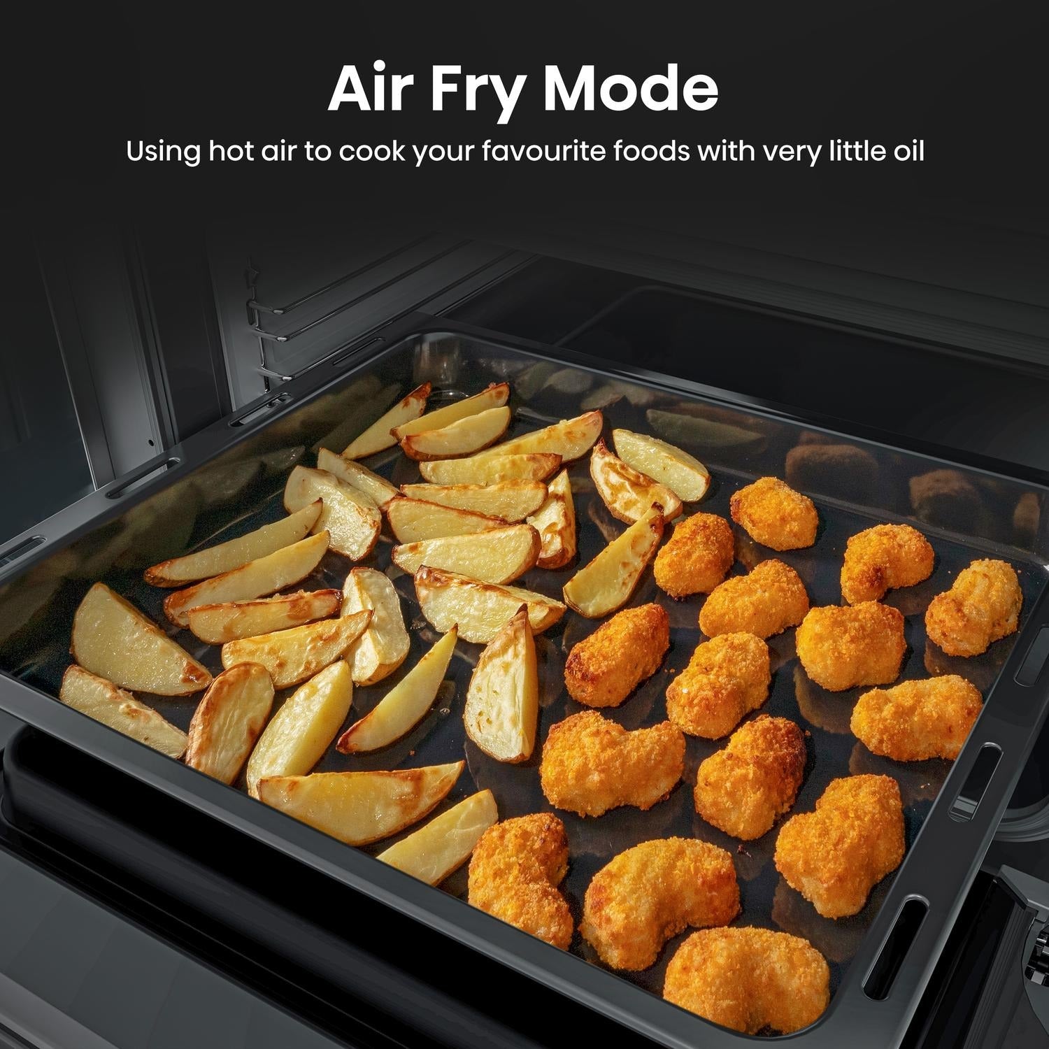 Hisense HDCEC5C10B 50cm Double Oven Electric Cooker with Ceramic Hob Black - A Rated Black