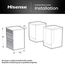 Hisense HDCEC5C10B 50cm Double Oven Electric Cooker with Ceramic Hob Black - A Rated