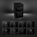 Hisense HDCEC5C10B 50cm Double Oven Electric Cooker with Ceramic Hob Black - A Rated
