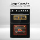 Hisense HDE3211BBUK 60cm Double Oven Electric Cooker with Ceramic Hob Black - A+ Rated