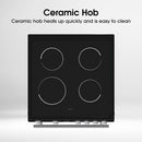 Hisense HDE3211BBUK 60cm Double Oven Electric Cooker with Ceramic Hob Black - A+ Rated