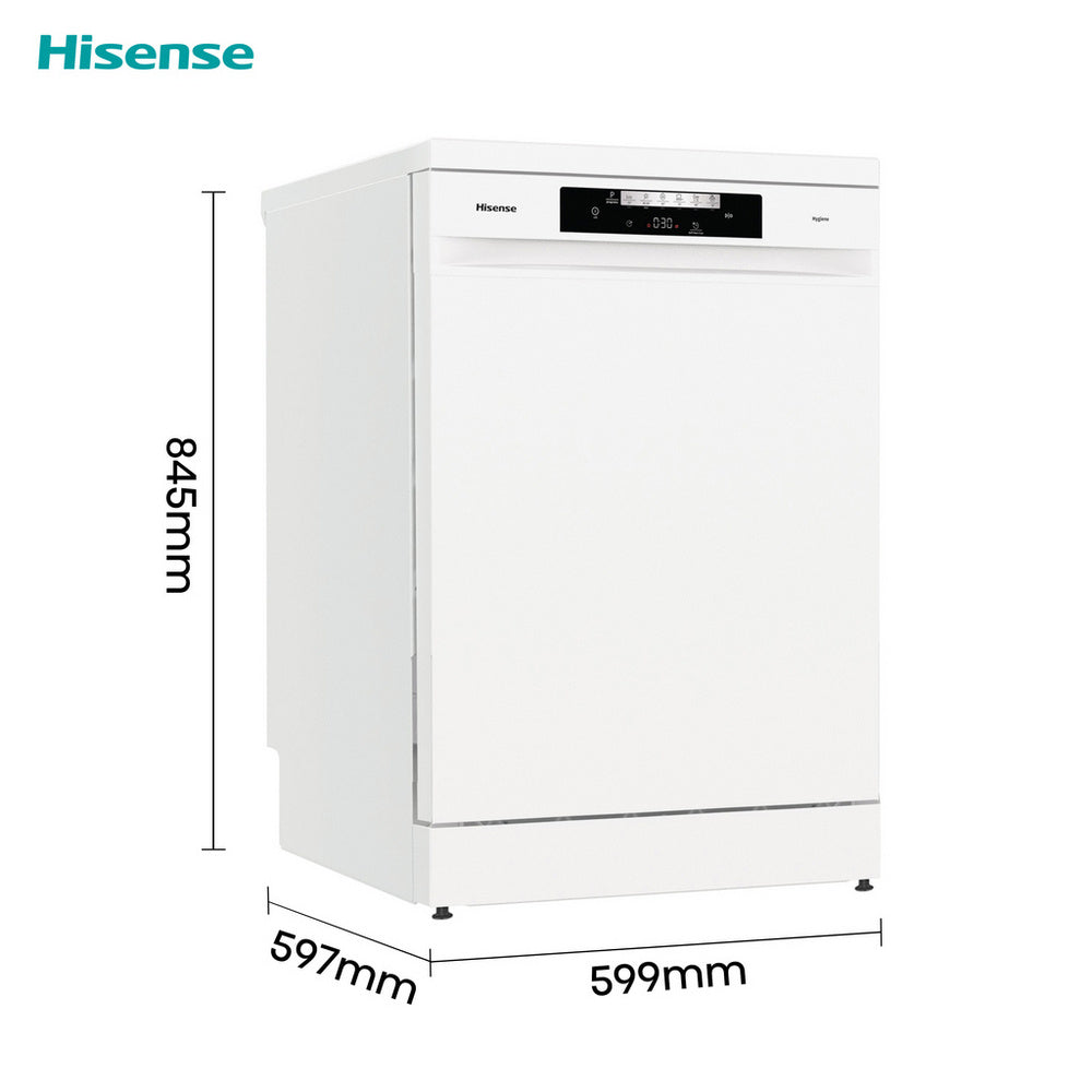 Hisense Hi4 HS642D90WUK Freestanding Full-Size Dishwasher 14 Place Settings White
