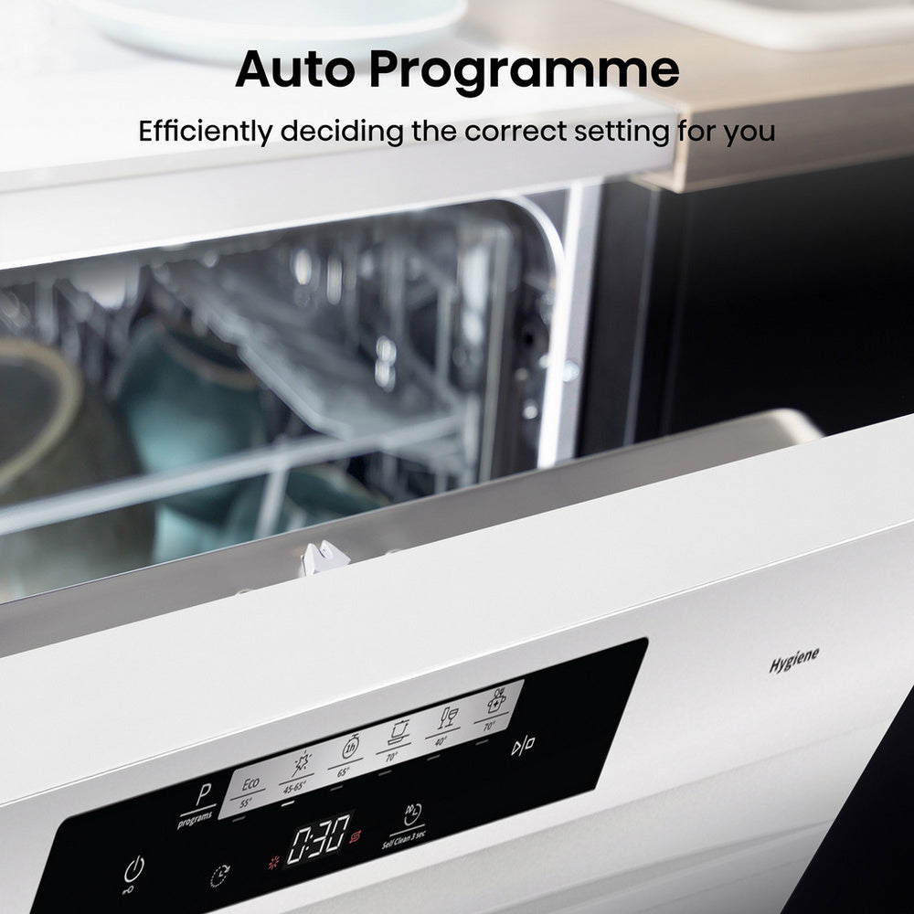 Hisense Hi4 HS642D90WUK Freestanding Full-Size Dishwasher 14 Place Settings White