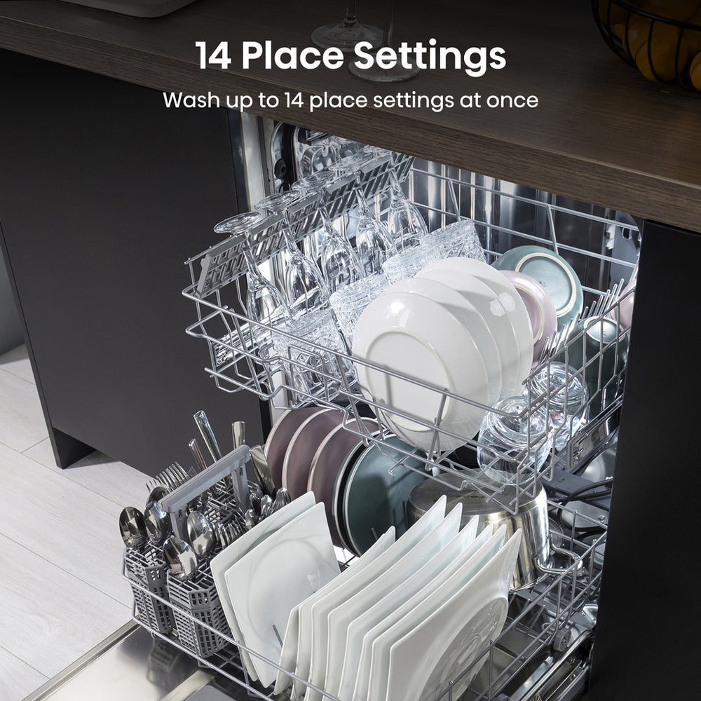 Hisense Hi4 HS642D90WUK Freestanding Full-Size Dishwasher 14 Place Settings White