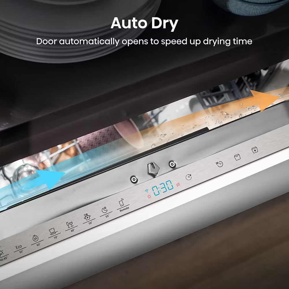 Hisense HV673C60UK WiFi Connected Fully Integrated Full Size Dishwasher - 16 Place Settings