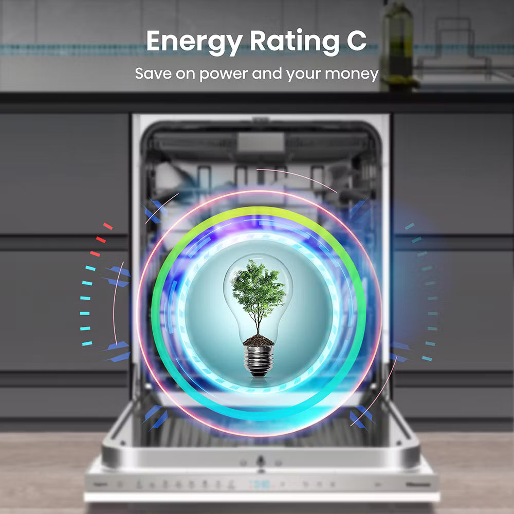 Hisense HV673C60UK WiFi Connected Fully Integrated Full Size Dishwasher - 16 Place Settings