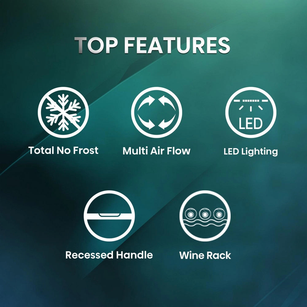 Hisense RB327N4ABD 256L Freestanding Frost Free Fridge Freezer - Black