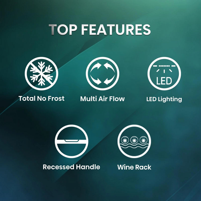 Hisense RB327N4ABD 256L Freestanding Frost Free Fridge Freezer - Black